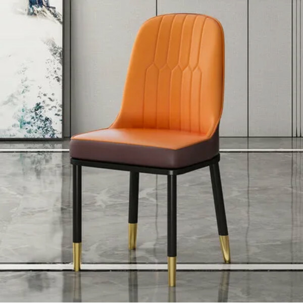 Popular luxury dining chairs, computer chairs, dressing tables and chairs (PU leather + iron frame) Color: 1
