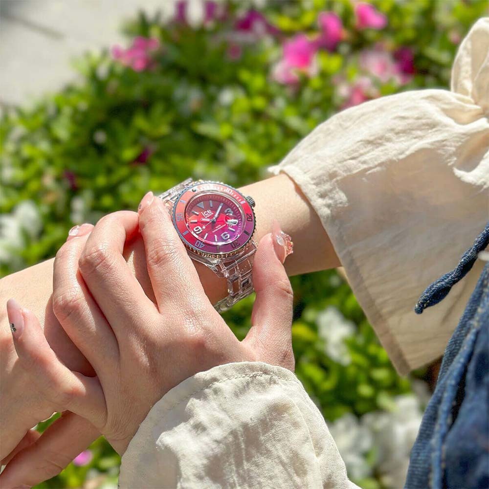 【ICE WATCH】Clear Sunset清晰日落系列 柔和粉嫩 少女漸層 MIYOYA星辰機芯 三針 腕錶