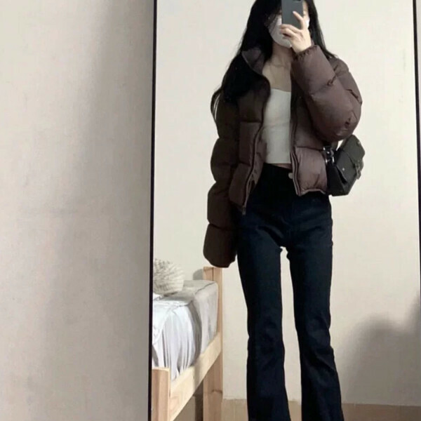 爆款小個子麵包服棉（咖色）（S/M/L/XL/2XL下單後與客服聯系發貨的尺碼）