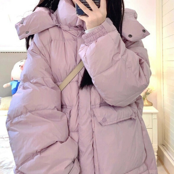 爆款不臃腫保暖棉服（粉色）（S/M/L/XL/2XL下單後與客服聯系發貨的尺碼）