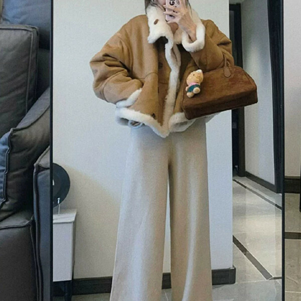 爆款一體棉服（棕黃色）（S/M/L/XL/2XL下單後與客服聯系發貨的尺碼）