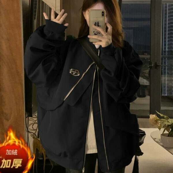 爆款工裝夾克（黑色夾棉加厚）（S/M/L/XL/2XL下單後與客服聯系發貨的尺碼）