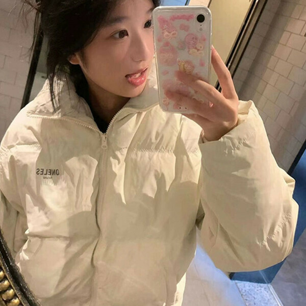 新款加厚夾棉麵包服（白色）（S/M/L/XL/2XL下單後與客服聯系發貨的尺碼）