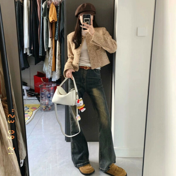 新款開衫夾克（卡其色）（S/M/L/XL/2XL下單後與客服聯系發貨的尺碼）