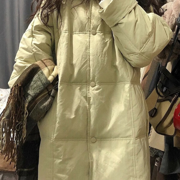 新款加厚過膝麵包服（忌廉黃）（S/M/L/XL/2XL下單後與客服聯系發貨的尺碼）