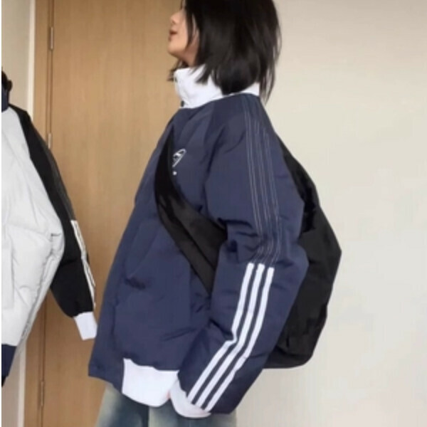 新款三條杠棉服（藏青色）（S/M/L/XL/2XL下單後與客服聯系發貨的尺碼）   