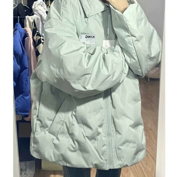 新款百搭棉服（淺綠色）（S/M/L/XL/2XL下單後與客服聯系發貨的尺碼） 