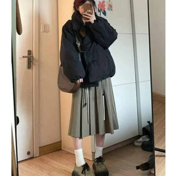 新款加厚羽絨棉服（黑色）（S/M/L/XL/2XL下單後與客服聯系發貨的尺碼）    