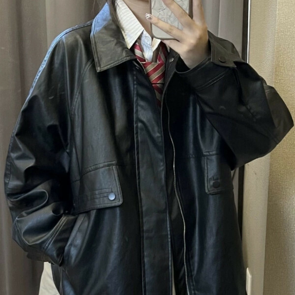 新款百搭夾克（黑色）（S/M/L/XL/2XL下單後與客服聯系發貨的尺碼）    