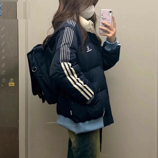 新款小個子羽絨棉服（藏青色）（S/M/L/XL/2XL下單後與客服聯系發貨的尺碼）     
