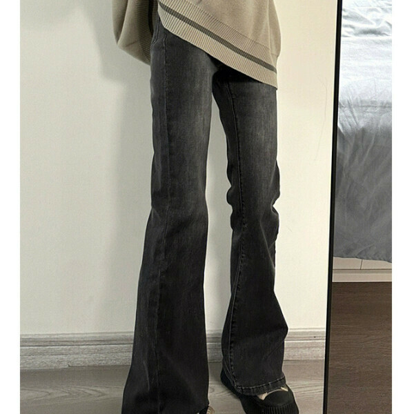 新款牛仔褲（黑灰色）（S/M/L/XL下單後與客服聯系發貨的尺碼）
