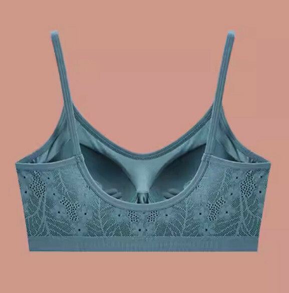 熱賣蕾絲u型美背聚攏胸圍內衣（藍色）【S-XL碼】【下單後聯絡客服確認發貨尺碼】