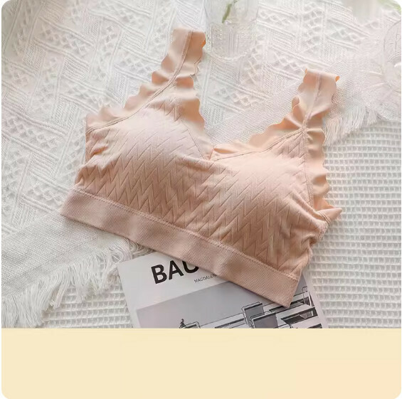熱賣聚攏收副乳無鋼圈胸圍內衣（深粉色）【F-L碼】【下單後聯絡客服確認發貨尺碼】