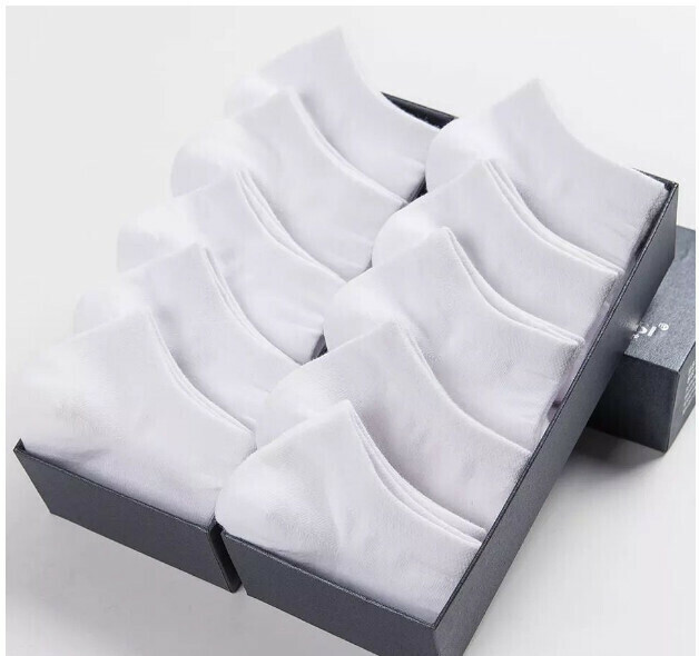 【1 pair of one-size-fits-all】Spring and Autumn thin socks【Solid color white】