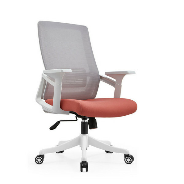 Popular office chair with lumbar support seat lift computer chair (no headrest orange gray + 5 casters)