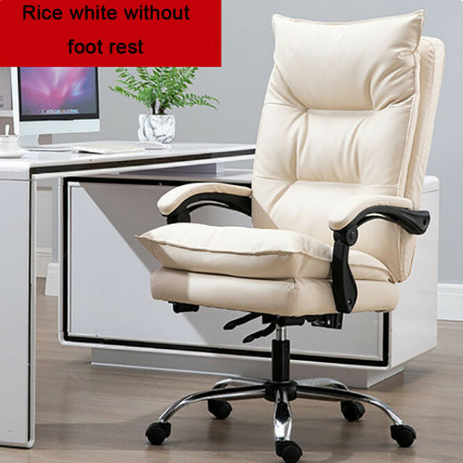 Popular computer chair, comfortable chair, soft and exquisite double cushion chair (white basic version)