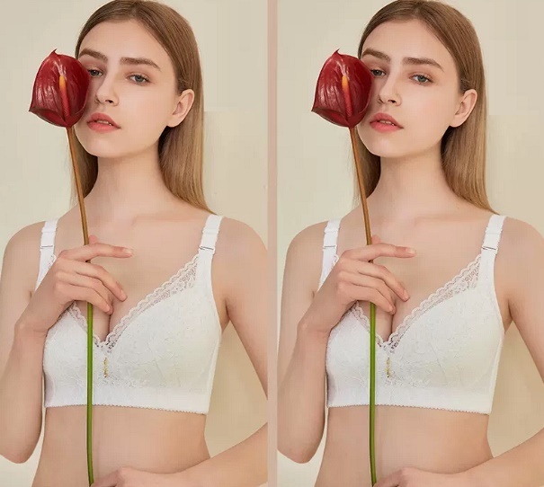 爆款蕾絲薄款性感文胸（白色+白色【0.3cm薄杯】85D/38D）