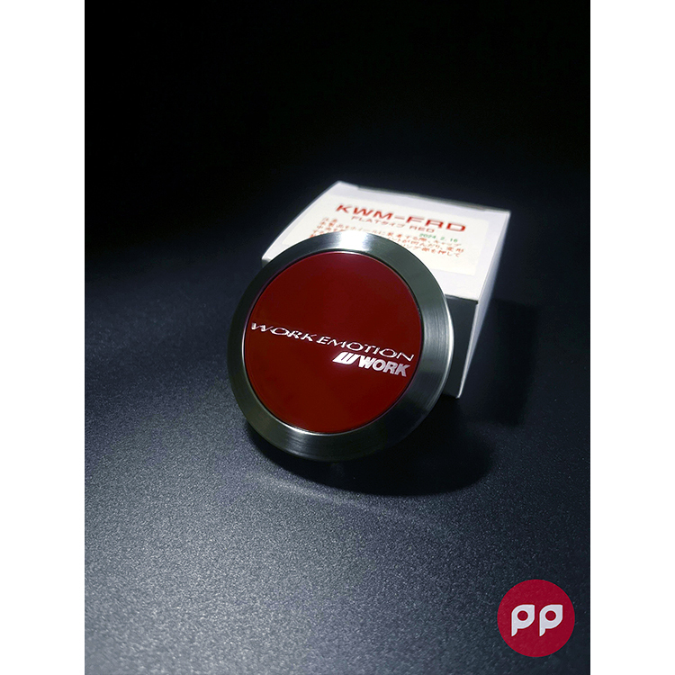 WORK EMOTION 中心蓋(平-銀圈紅面)
