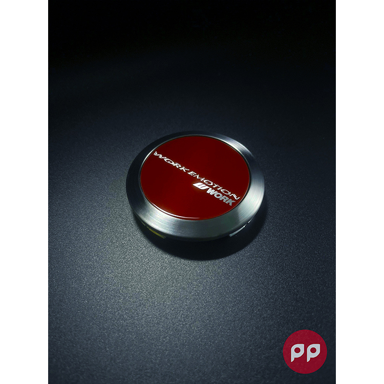 WORK EMOTION 中心蓋(平-銀圈紅面)