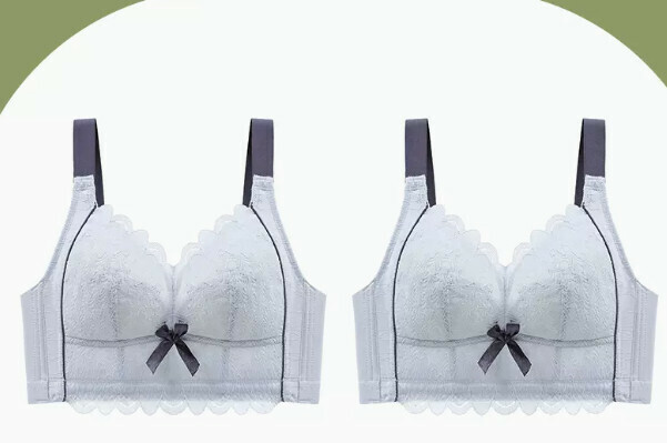 爆款聚攏收副乳無鋼圈文胸（淺藍+淺藍36/80B【厚杯3cm，小胸聚攏】）