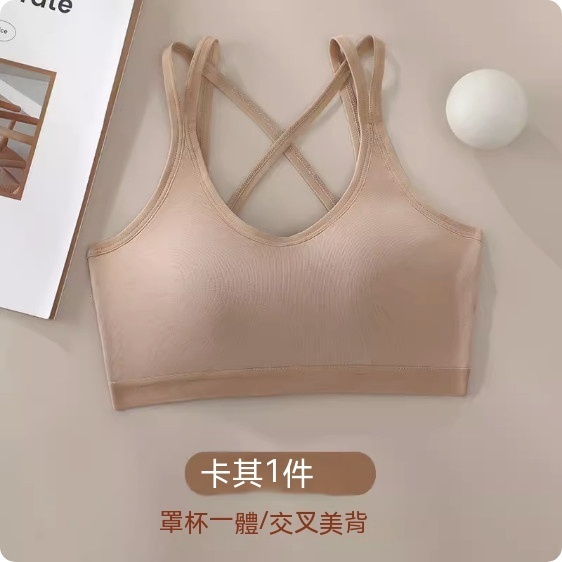熱推後排扣純棉胸圍內衣（卡其色）【M-XL碼】【下單後聯絡客服確認發貨尺碼】