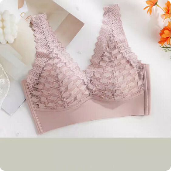 熱推蕾絲抹胸式無痕胸圍內衣（粉色）【M-L碼】【下單後聯絡客服確認發貨尺碼】