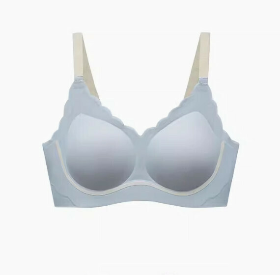 熱推聚攏收副乳無痕胸圍內衣（藍色）【M-XL碼】【下單後聯絡客服確認發貨尺碼】