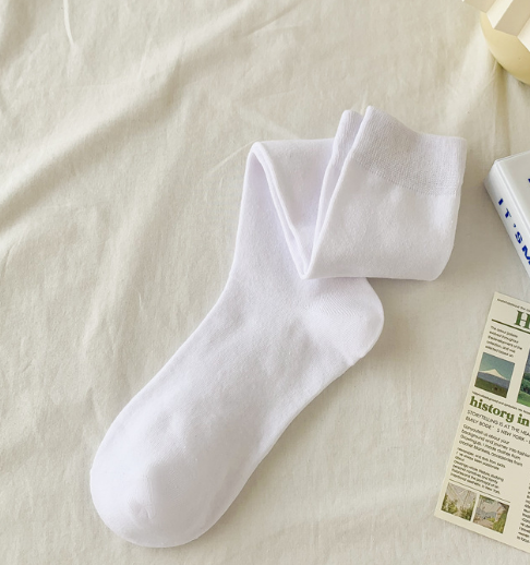 Hot Recommended (3 Pairs Pack) Women's Solid Color Slimming Stockings (White) (One Size)