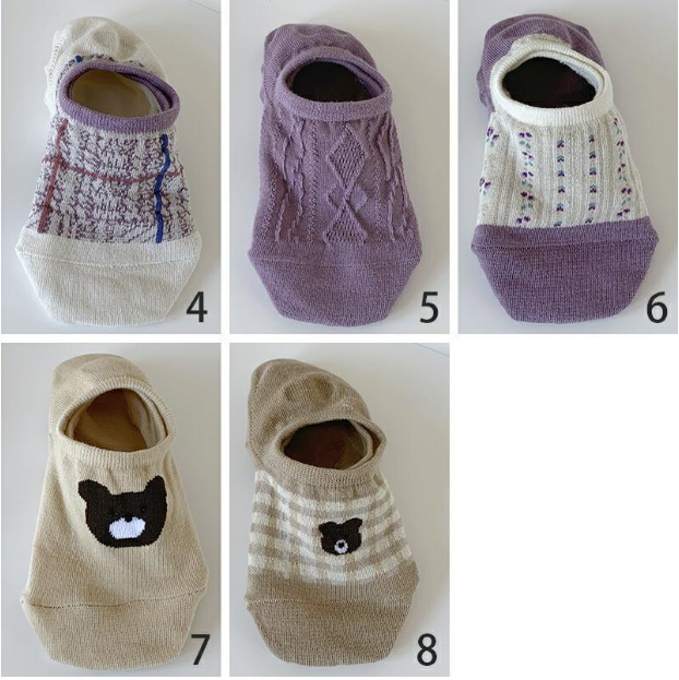 Hot recommendation (pack of 5 pairs; one pair of each color) Japanese style shallow breathable boat socks for women (A-21) (one size fits all)