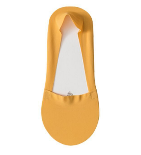 Hot recommendation (pack of 5 pairs) women's ice silk cotton bottom boat socks (turmeric) (one size fits all)