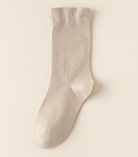 熱推(3雙裝)女純色吸汗堆堆襪(淺卡)(均碼)