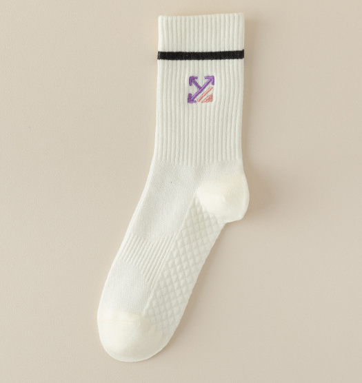 熱推(2雙裝)女百搭刺繡棉襪(刺繡箭頭)(均碼)