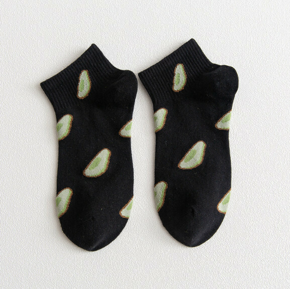 Hot Recommended Fresh Short Women's Socks Crew Socks [Black] [One Size Fits All]