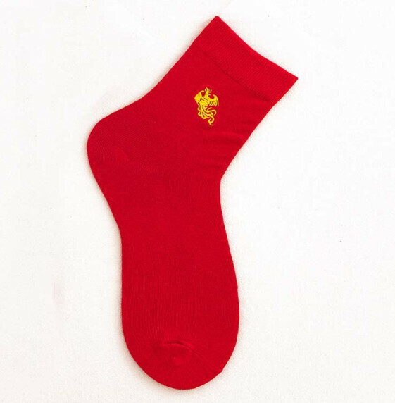 Hot recommended embroidered red socks for men and women, festive cotton socks [Feng [exquisite embroidery]] [one size fits all]