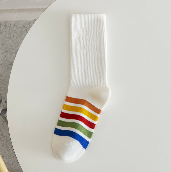 Hot Recommended Women's Trendy Striped Stockings [Sock Board Rainbow] [One Size Fits All]