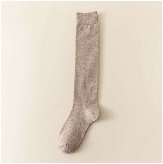 Hot style solid color slimming long knee-high women's socks [khaki] [one size fits all]
