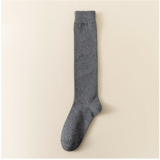Hot style solid color slimming long knee-high women's socks [dark gray] [one size fits all]