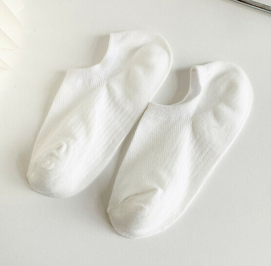Popular women's silicone non-slip non-falling shallow-cut invisible boat socks [white] [one size fits all]