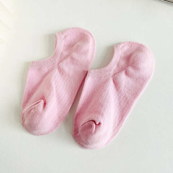 Popular women's silicone non-slip non-falling shallow-cut invisible boat socks [pink] [one size fits all]