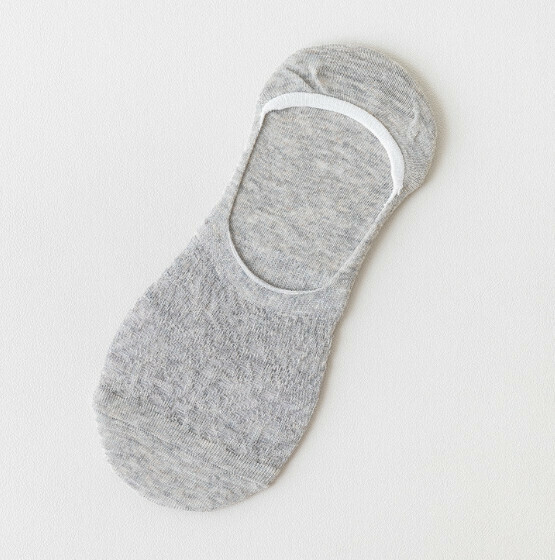 Hot style non-falling anti-odor invisible glass fiber non-slip women's boat socks [grey] [one size fits all]