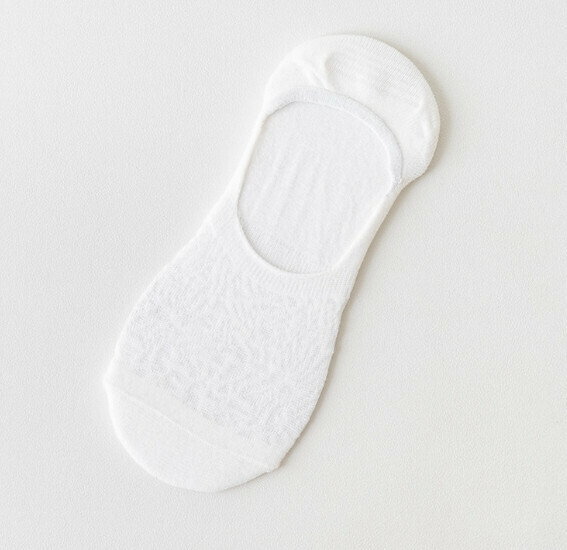 Hot style non-falling anti-odor invisible glass fiber non-slip women's boat socks [white] [one size fits all]