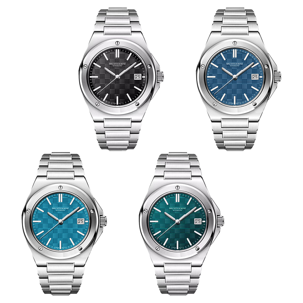 【SPECHT&SOHNE 施沛索恩】工程師機械系列 SP0012 沉穩內斂 精緻 網格結構 夜光 機械錶 手錶