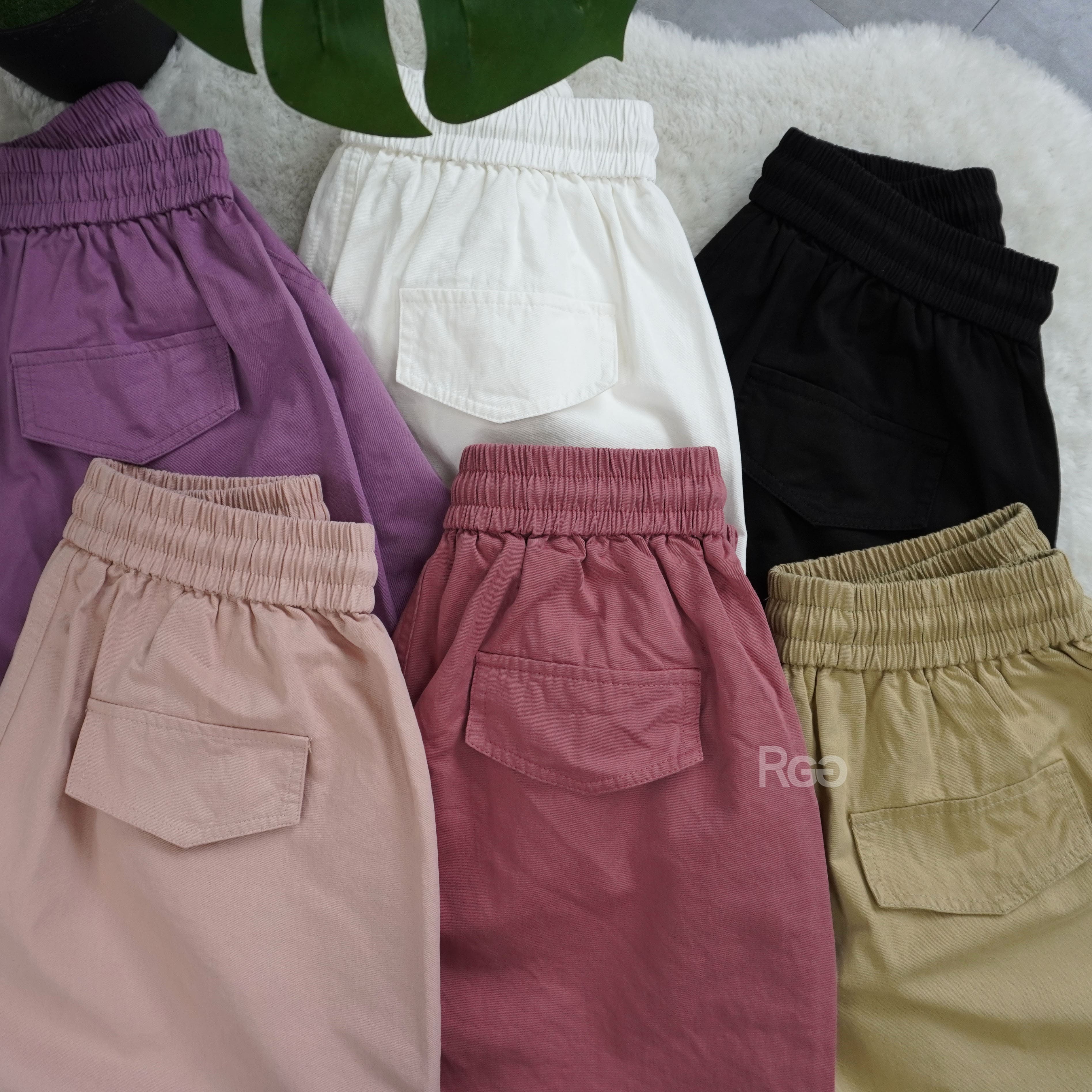 抽繩水洗四分短褲照背面口袋照