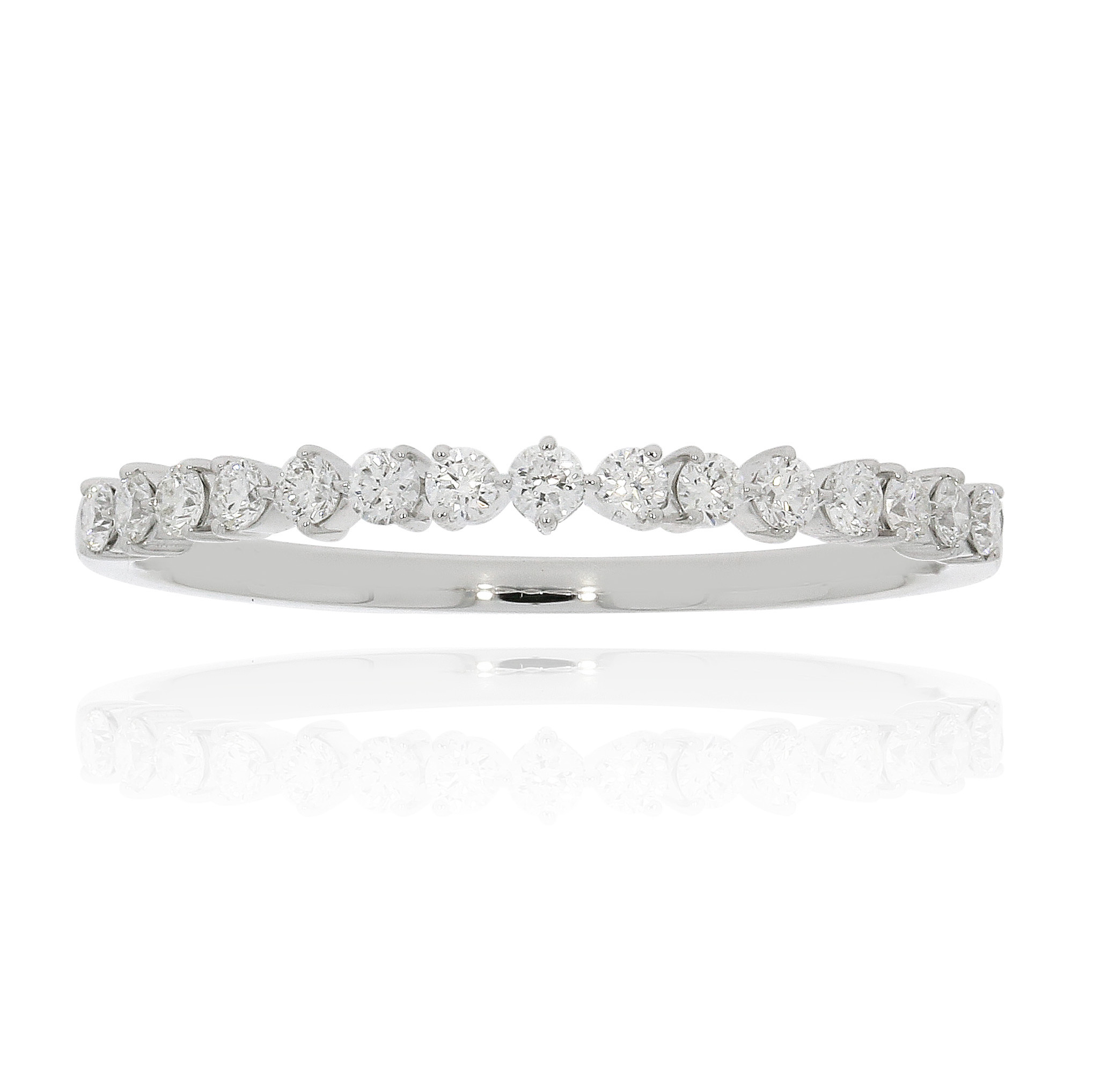 18K金可曡戴幼身鑽石戒指