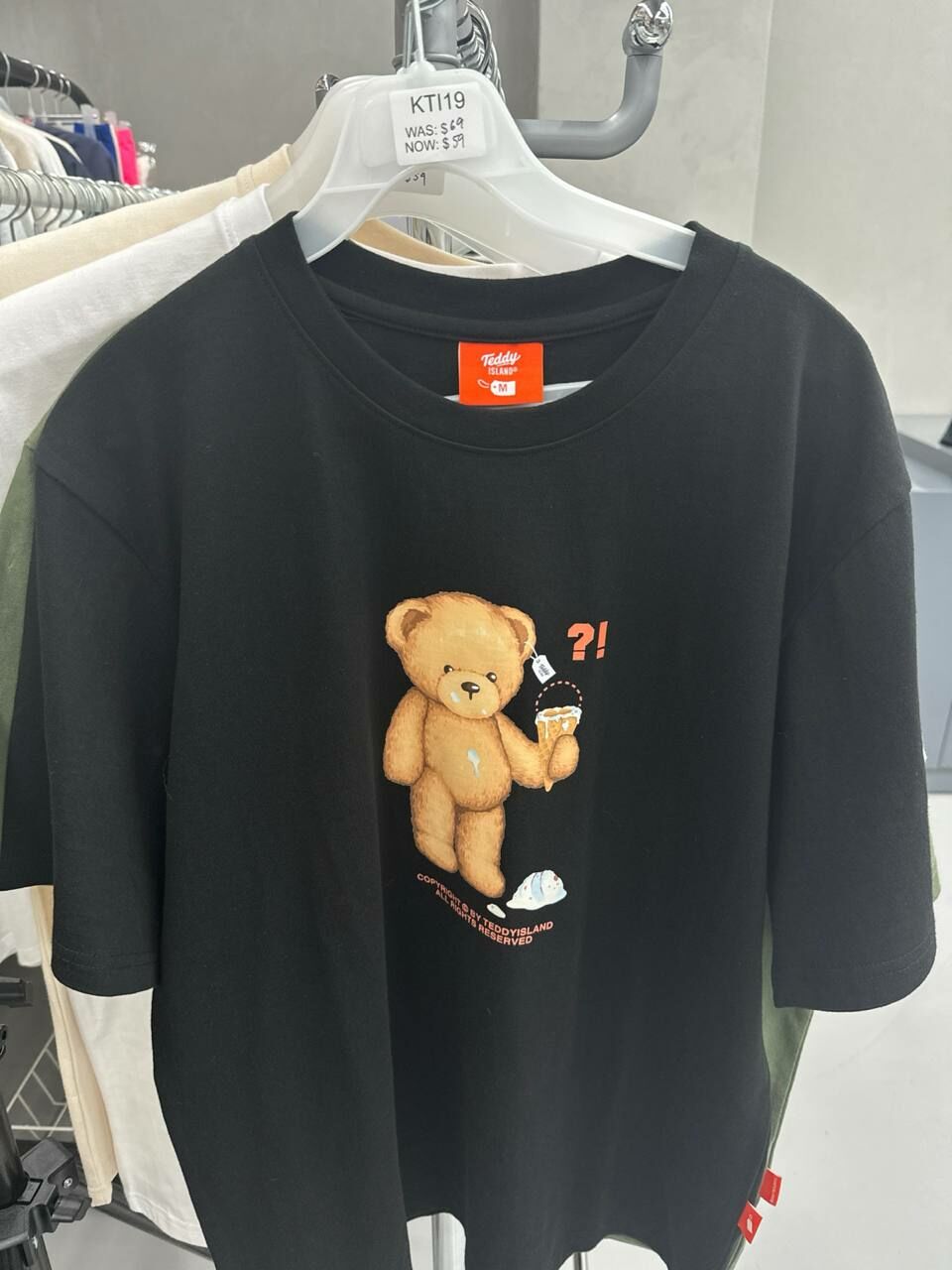 [S] ICE CREAM TEDDY T-SHIRT,BLACK, SZZ399 [FINAL SALE] (SZZ399)