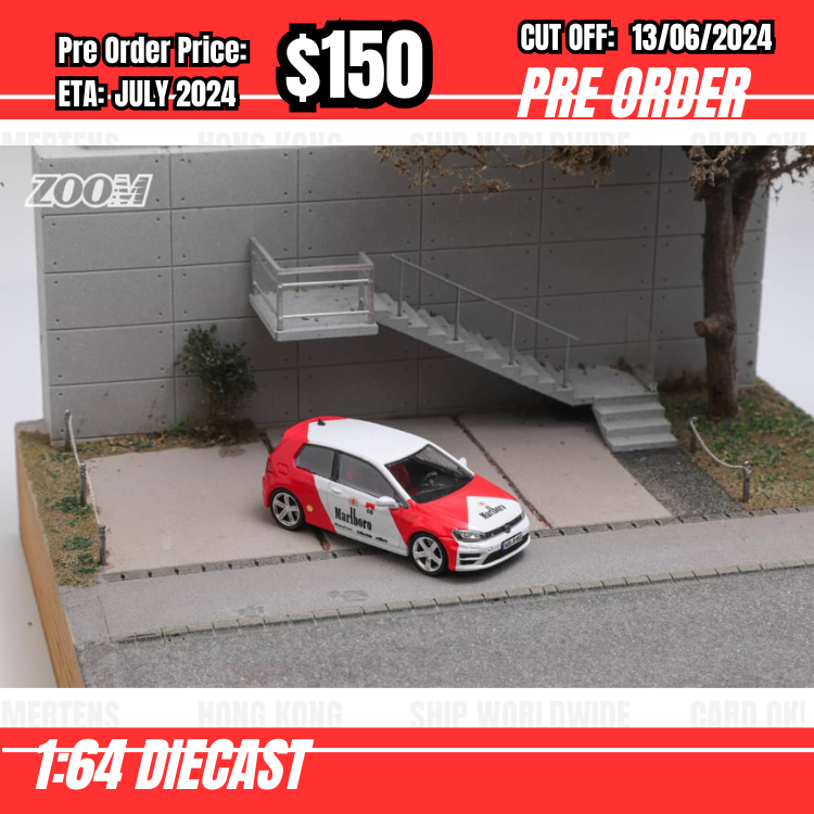 PO-$150 * Zoom * 1:64 Golf MK7 7R Gulf Malboro [OD06/06]