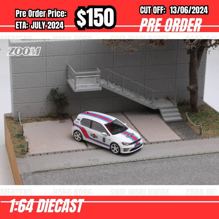PO-$150 * Zoom * 1:64 Golf MK7 7R Gulf Martini #8 [OD06/06]
