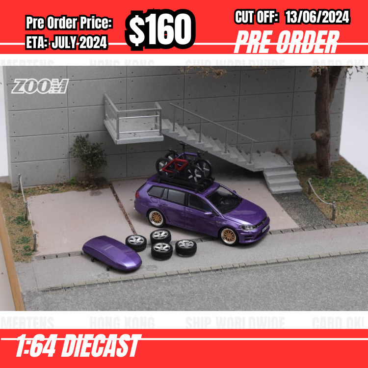 PO-$160 * Zoom * 1:64 Golf MK7 Wagon Blue [OD06/06]