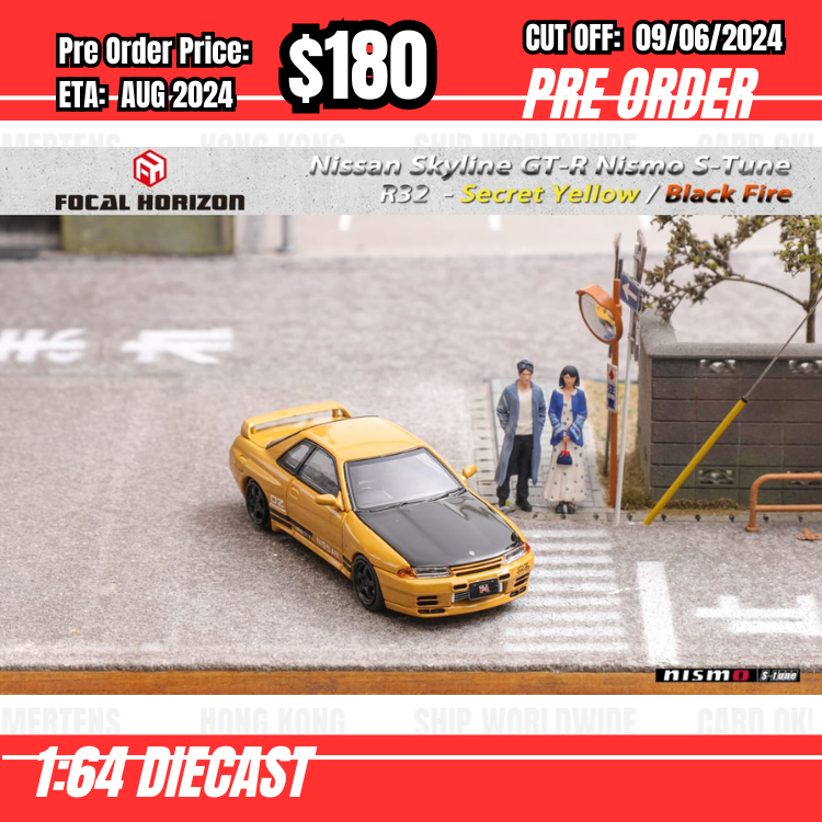 PO-$180 * FH * 1:64 Nissan Skyline GTR R32 Nismo S-Tune Secret Yellow [OD06/06]