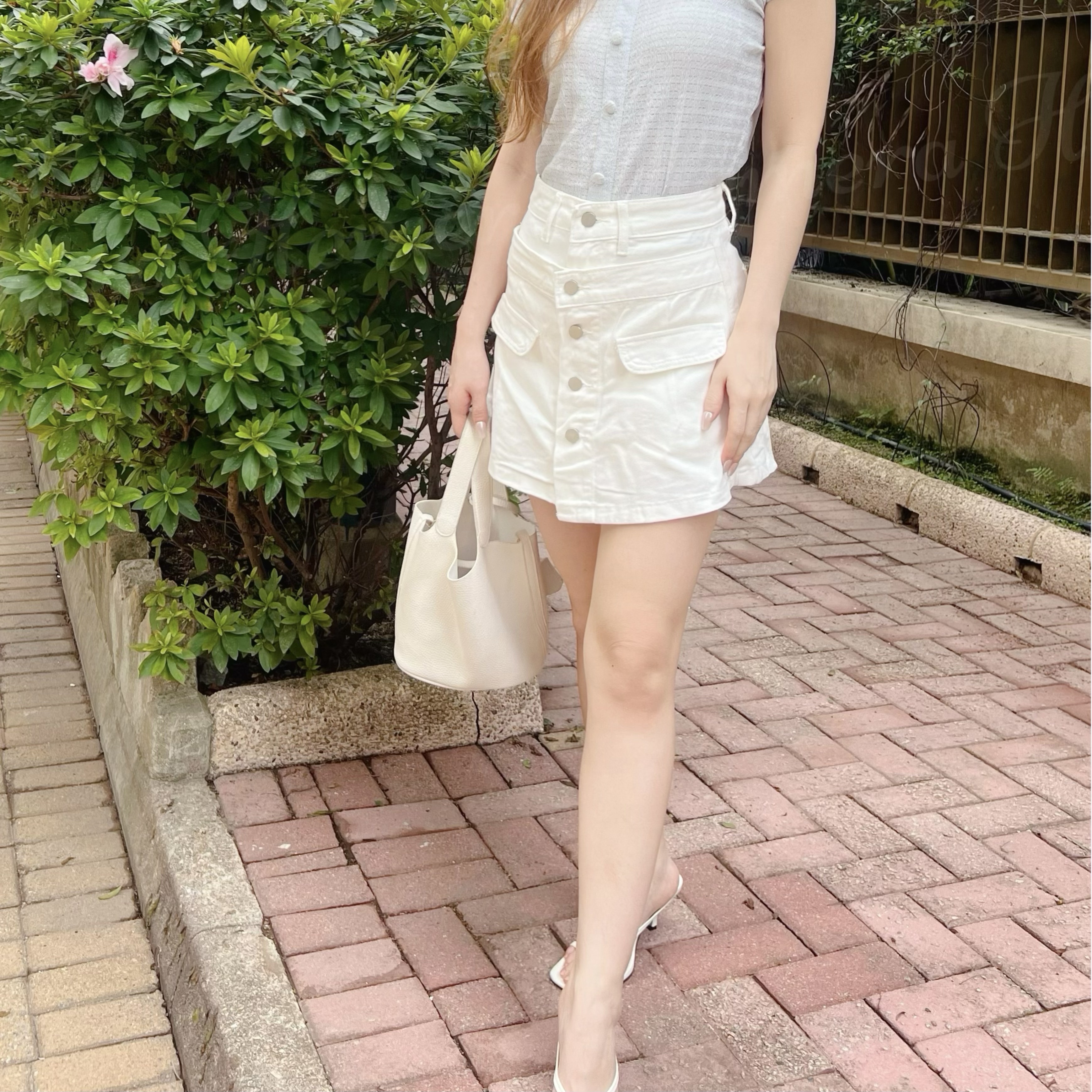 PT24S0607 雙層牛仔裙褲